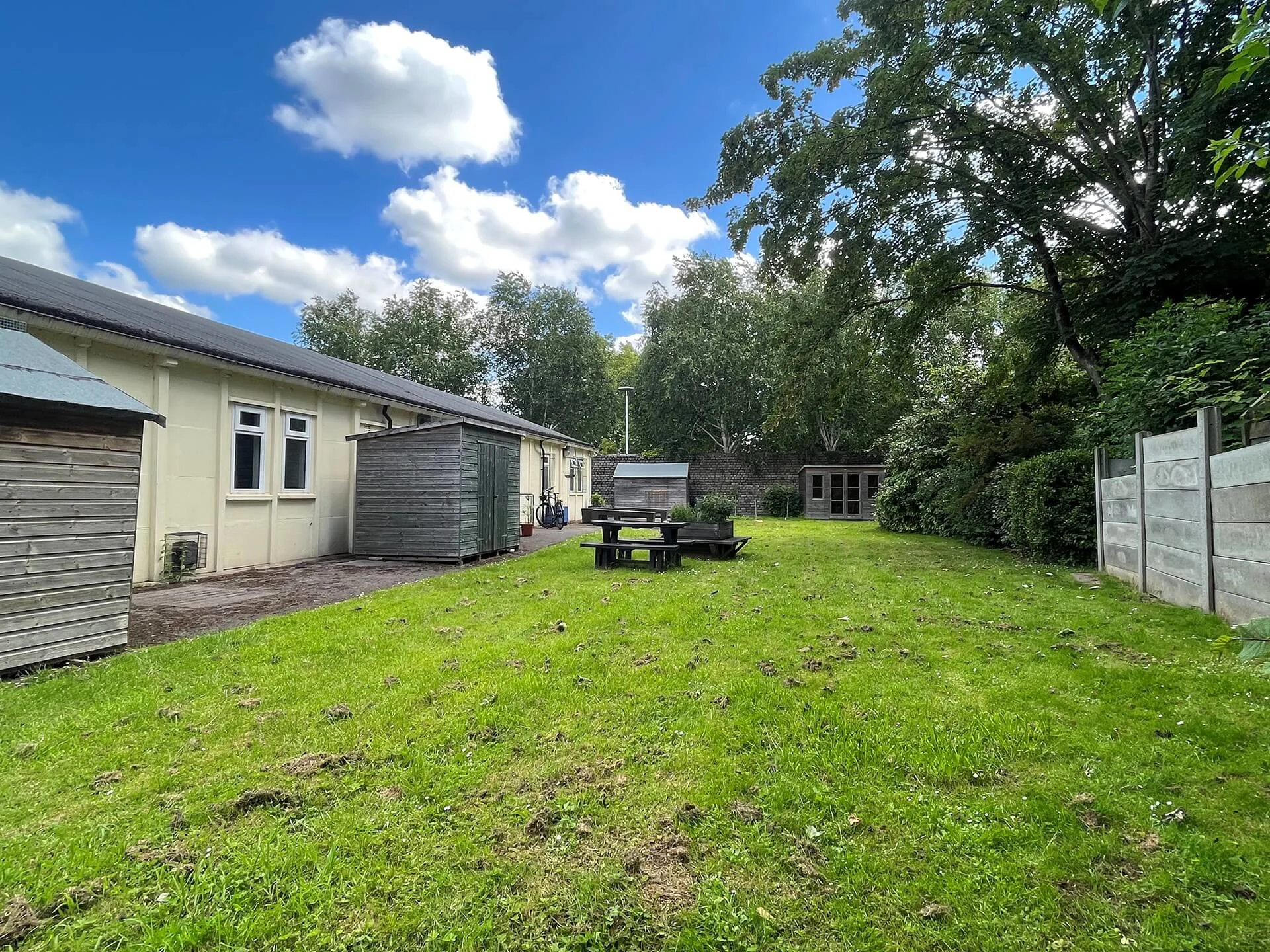 Garden space at Riverside Youth Hub, available for venue hire