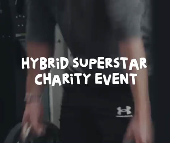 Hybrid superstar charity event - blurred image of someone lifting weights