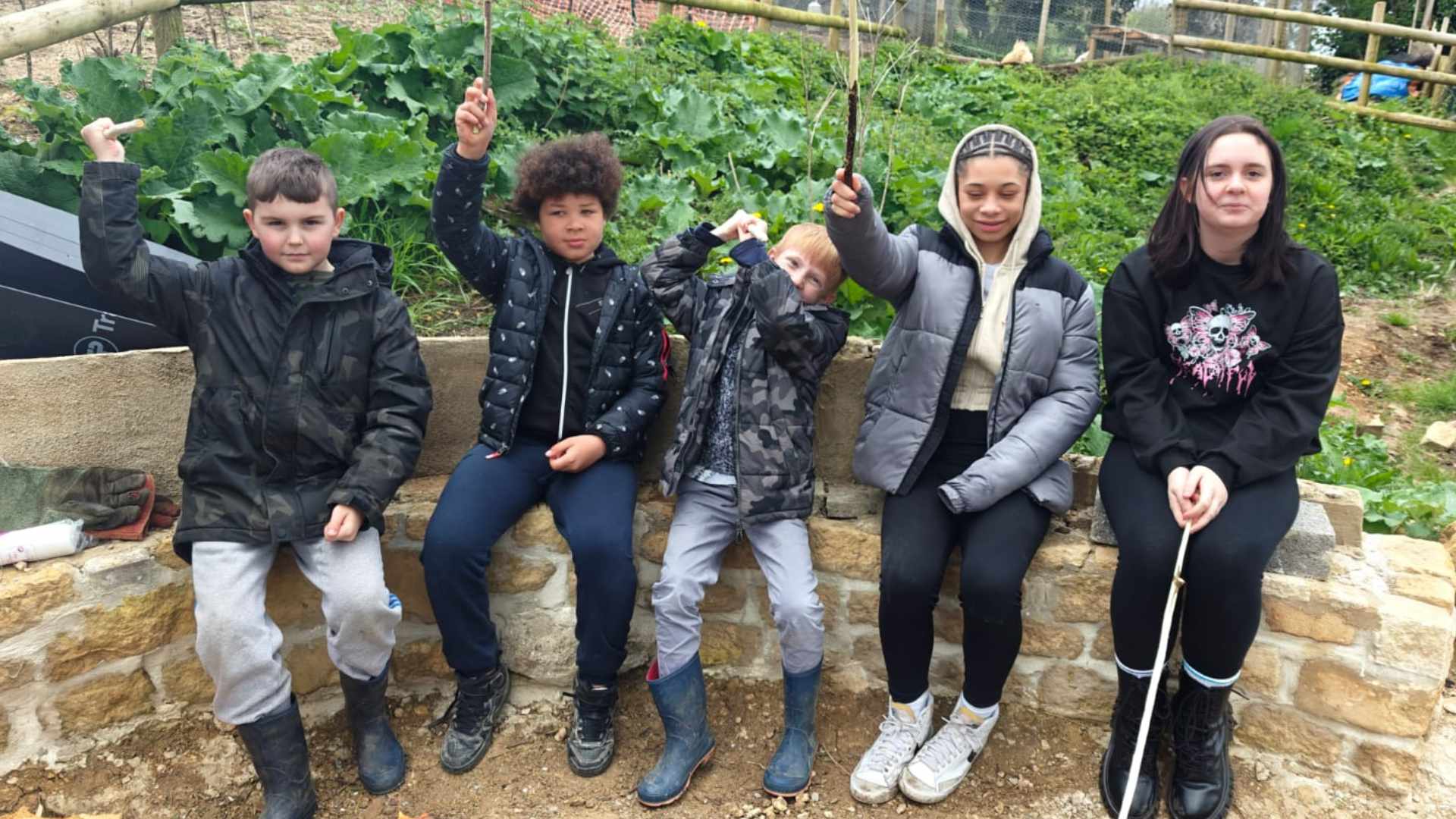Young people at Bath City Farm