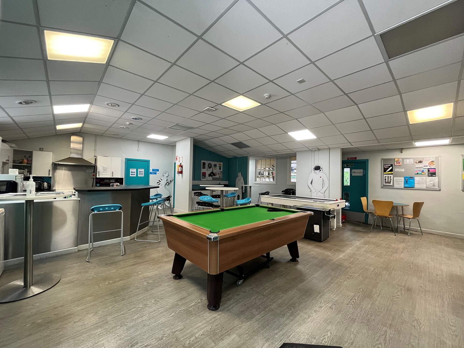 Communal area at Riverside Youth Hub, available for venue hire
