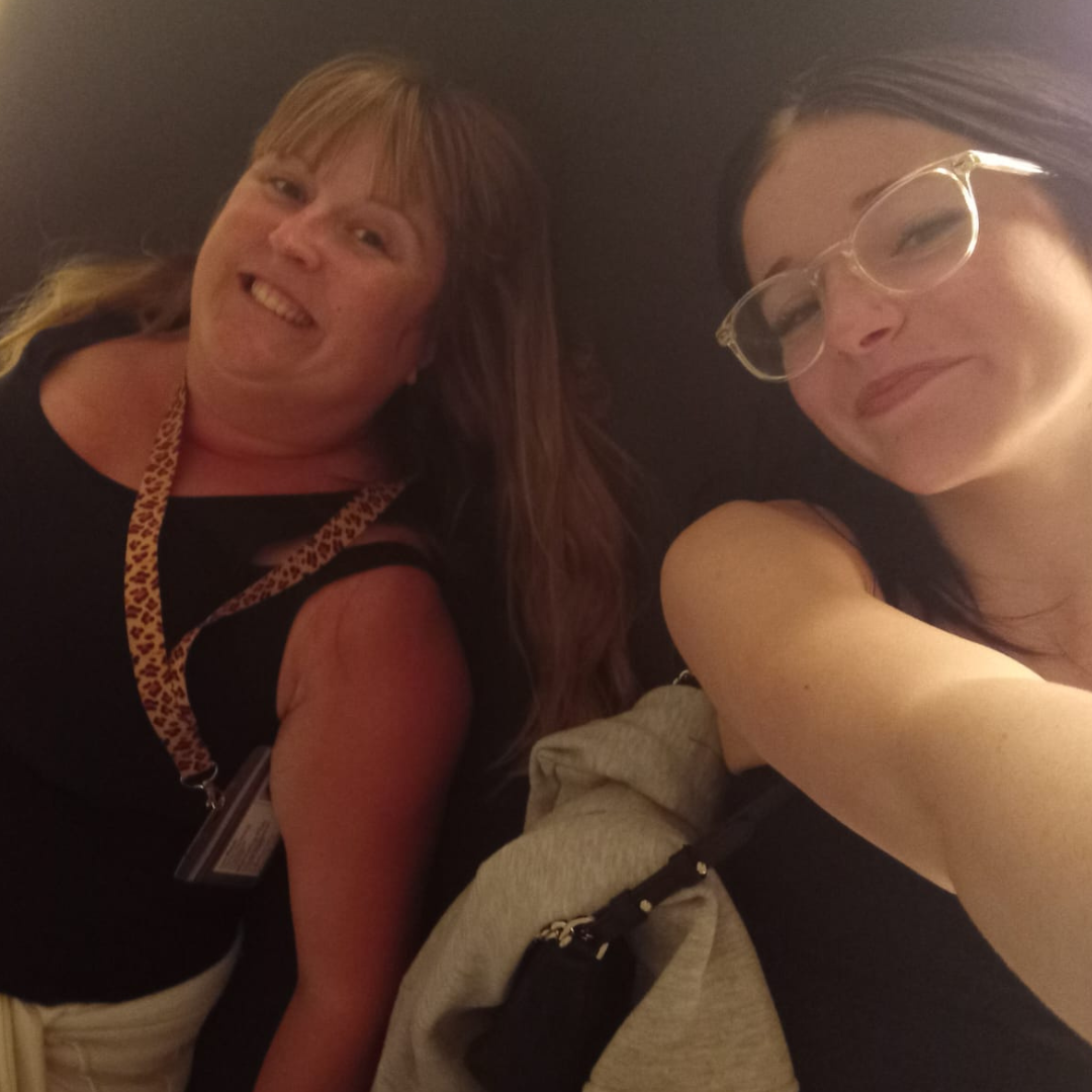 Mentoring pair smiling and taking a selfie